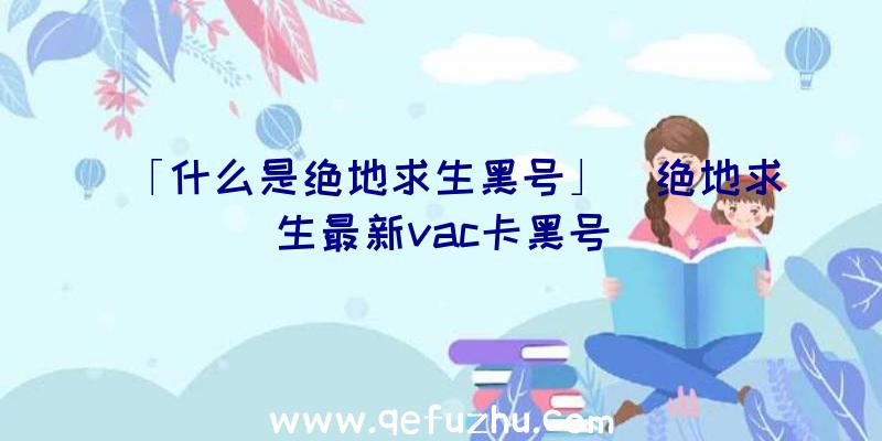 「什么是绝地求生黑号」|绝地求生最新vac卡黑号